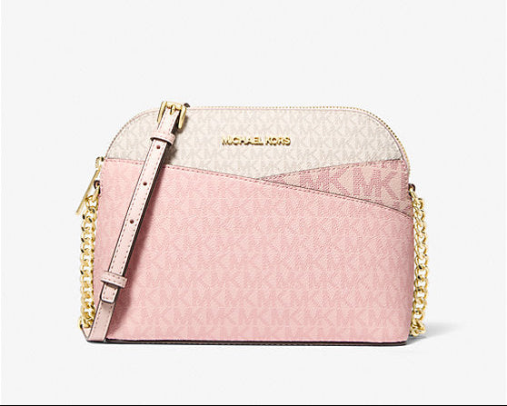 Sac bandoulière Michael Kors Jet Set Travel de taille moyenne avec logo signature et blocs de couleurs