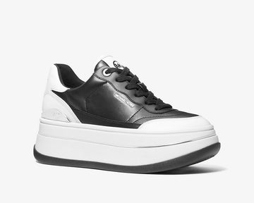 Michael Kors Hayes Two-Tone Leather Platform Sneaker