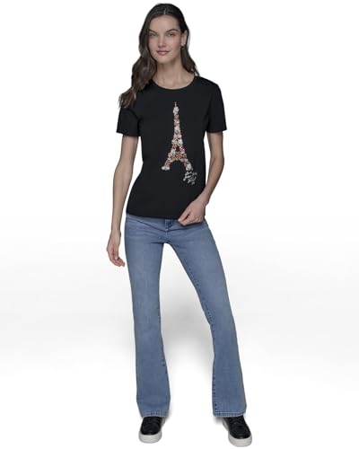 Karl Lagerfeld Women's Soft Everyday Logo Casual T-Shirt