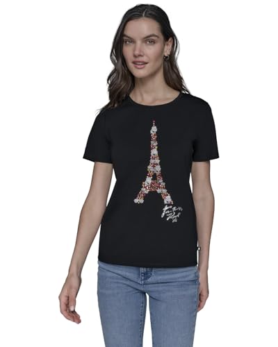 Karl Lagerfeld Women's Soft Everyday Logo Casual T-Shirt