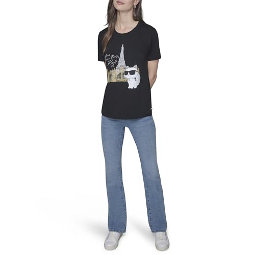 Karl Lagerfeld  Paris Women's Soft Everyday Essential Casual T-Shirt