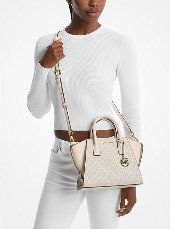 Sacoche en cuir et logo Michael Kors Avril