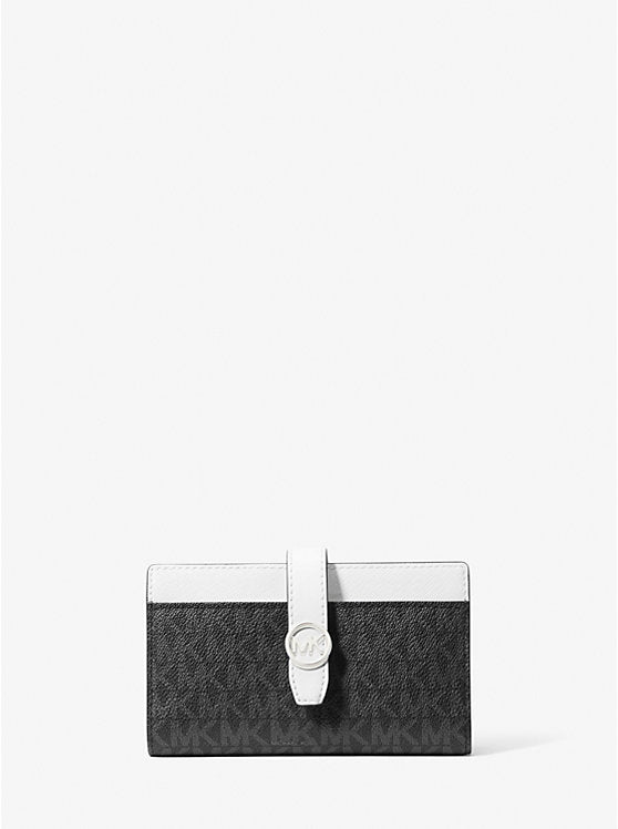 Portefeuille Michael Kors Greenwich moyen avec logo signature