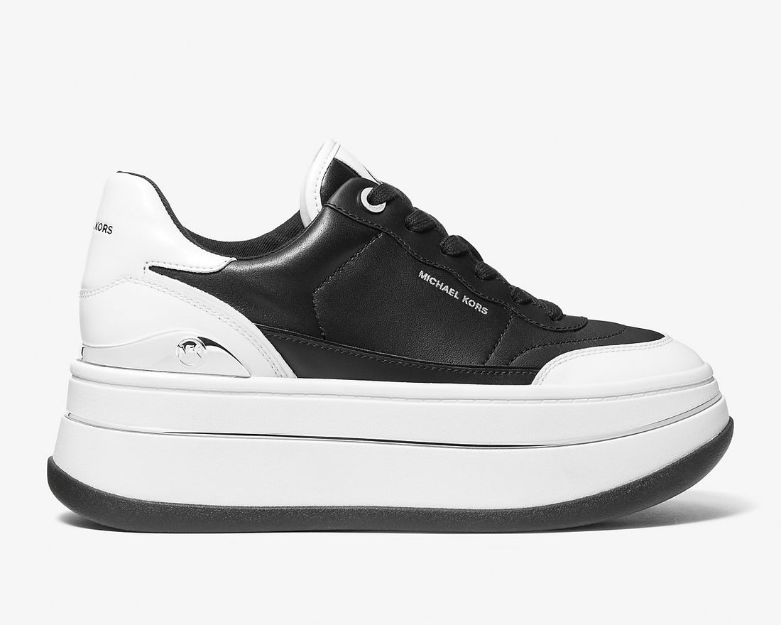 Michael Kors Hayes Two-Tone Leather Platform Sneaker