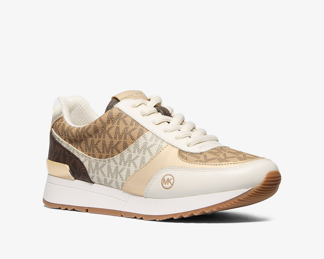 Michael Kors Andi Color-Block Signature Logo Trainer
