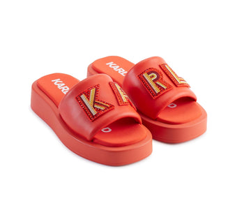 Karl Lagerfeld Paris womens Cushioned Insole Everyday Opal - Platform Slide Slide Sandal