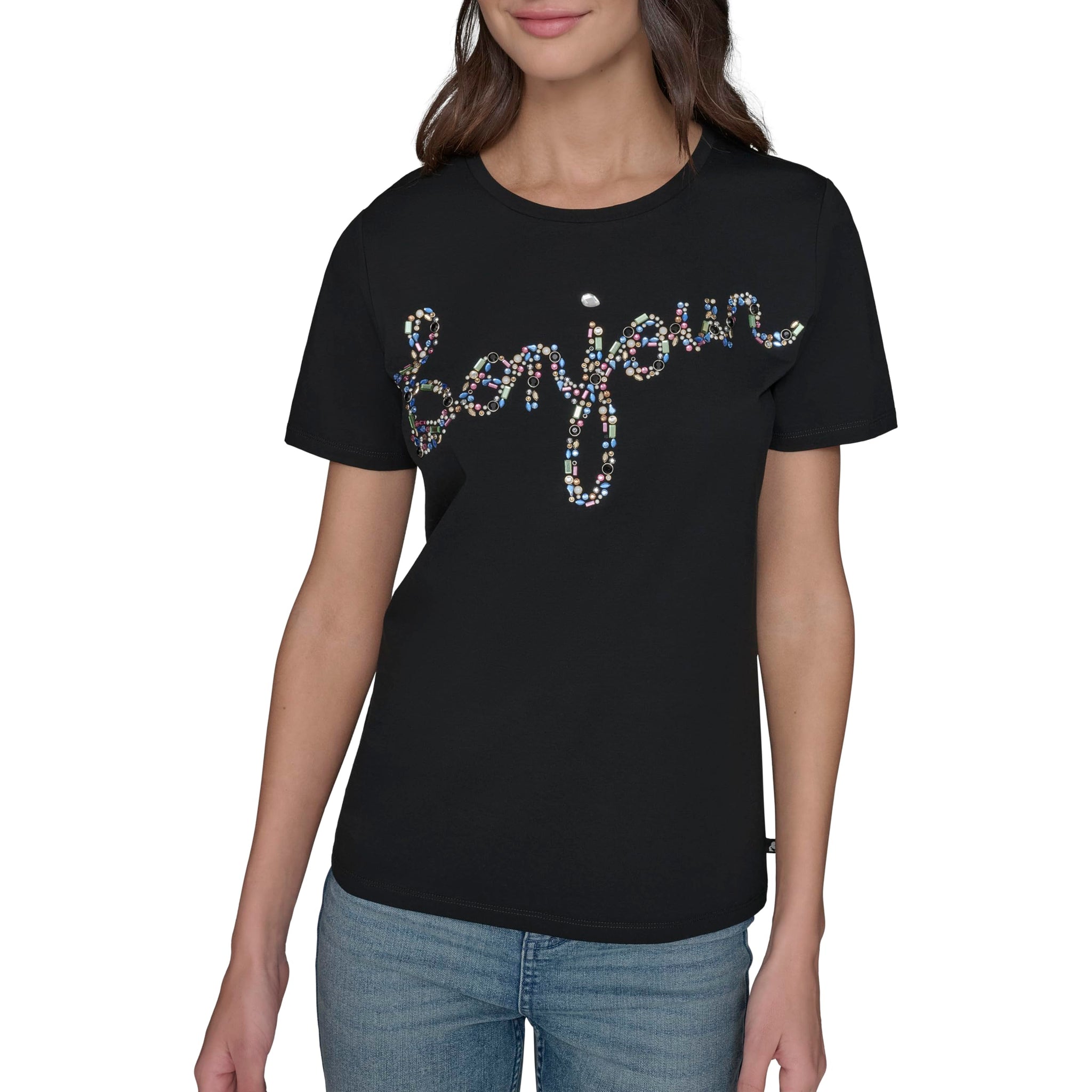 Karl Lagerfeld Paris Women's Soft Everyday Essential Casual T-Shirt