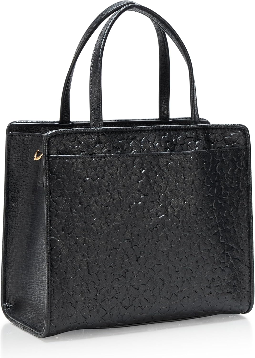KARL LAGERFELD Charlotte Satchel, Black/Gold, One Size