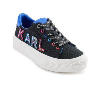 KARL LAGERFELD Gida Lace Up Sneaker with Studded Logo Sneaker