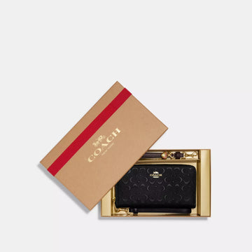 COACH Boxed Long Zip Around Wallet